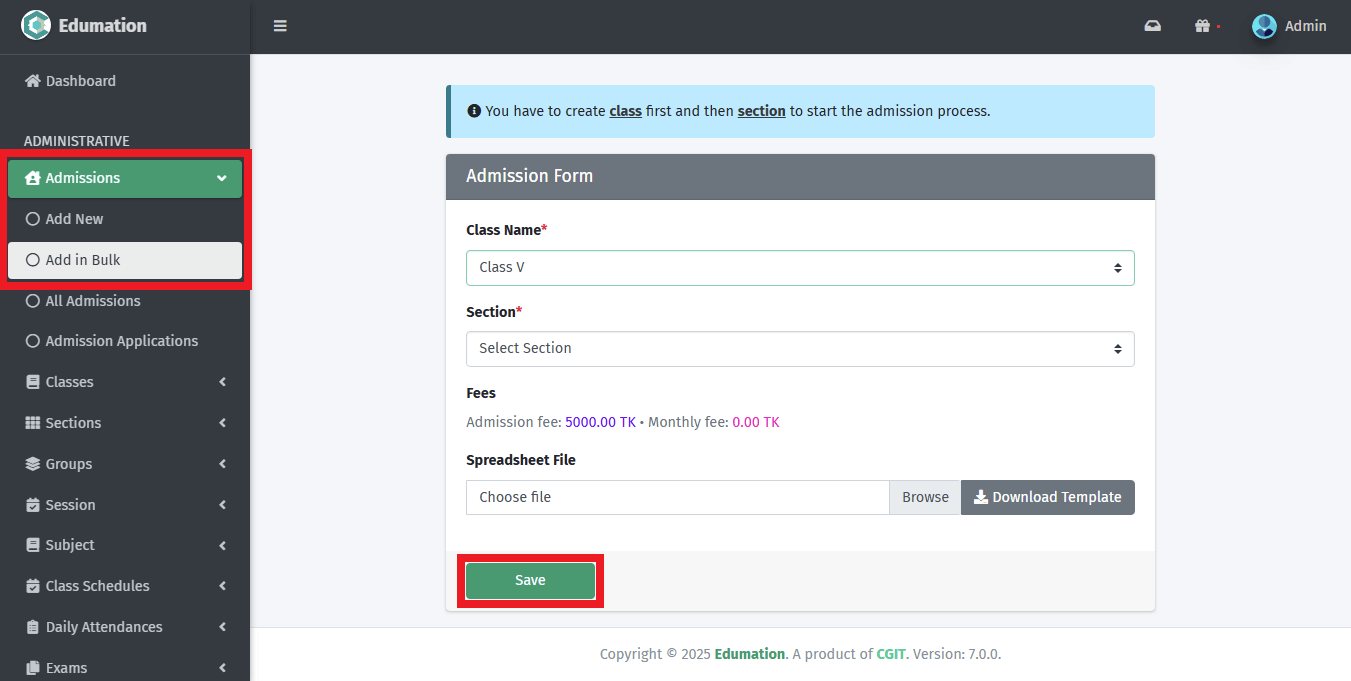 একাধিক শিক্ষার্থী ভর্তি।