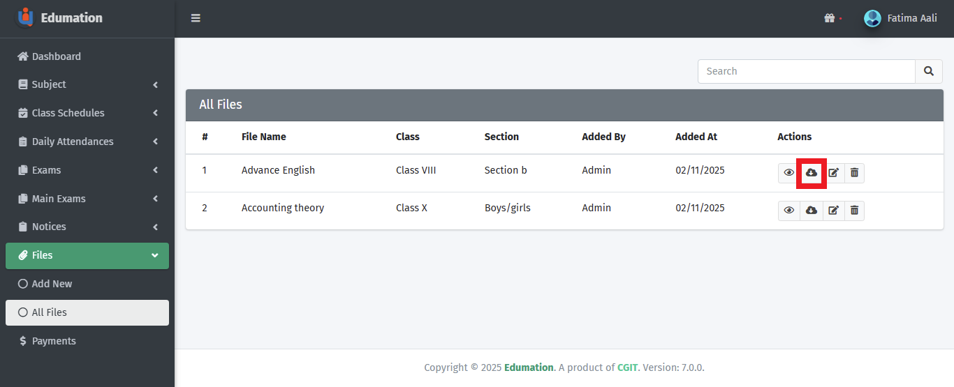 ফাইল ডাউনলোড।