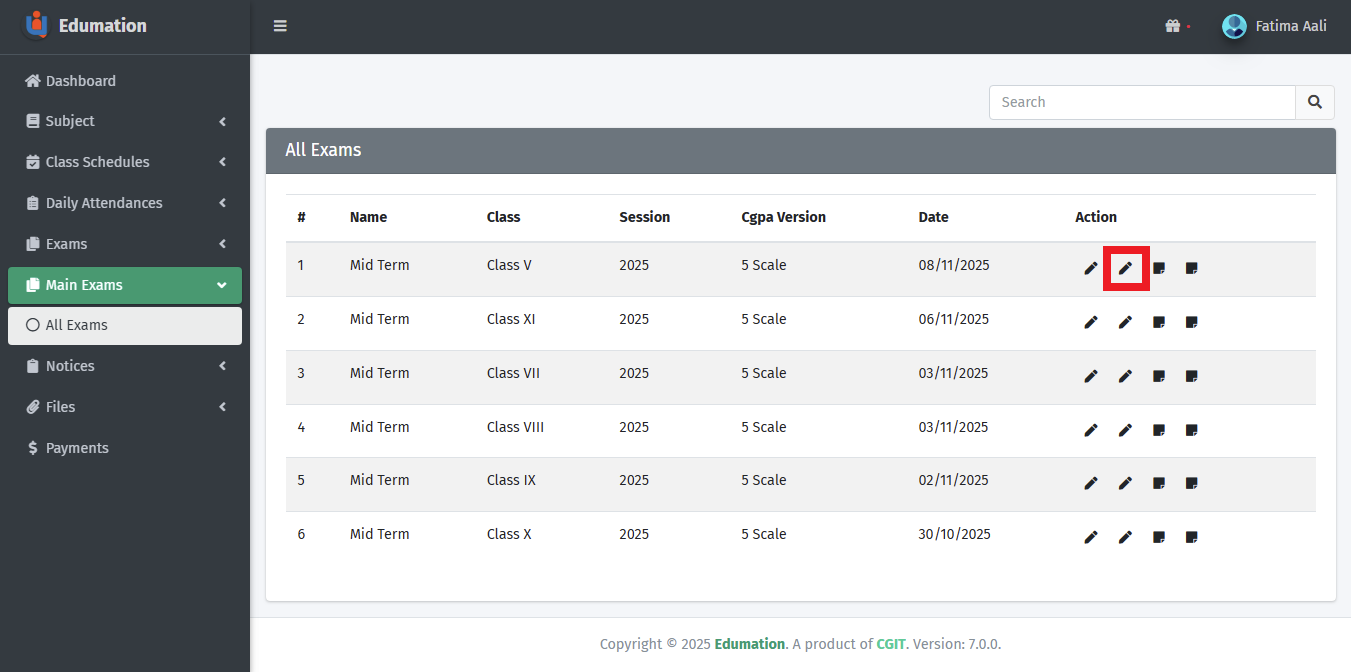 কার্যদিবস নির্ধারণ।